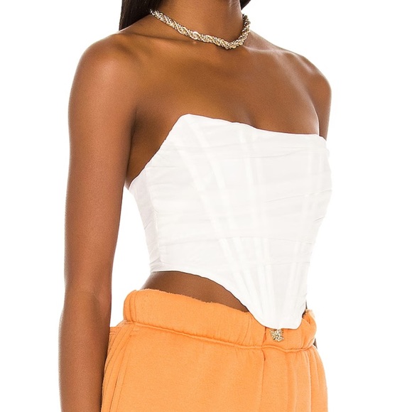 Strapless Savannah Corset Top in White - Picture 2 of 6